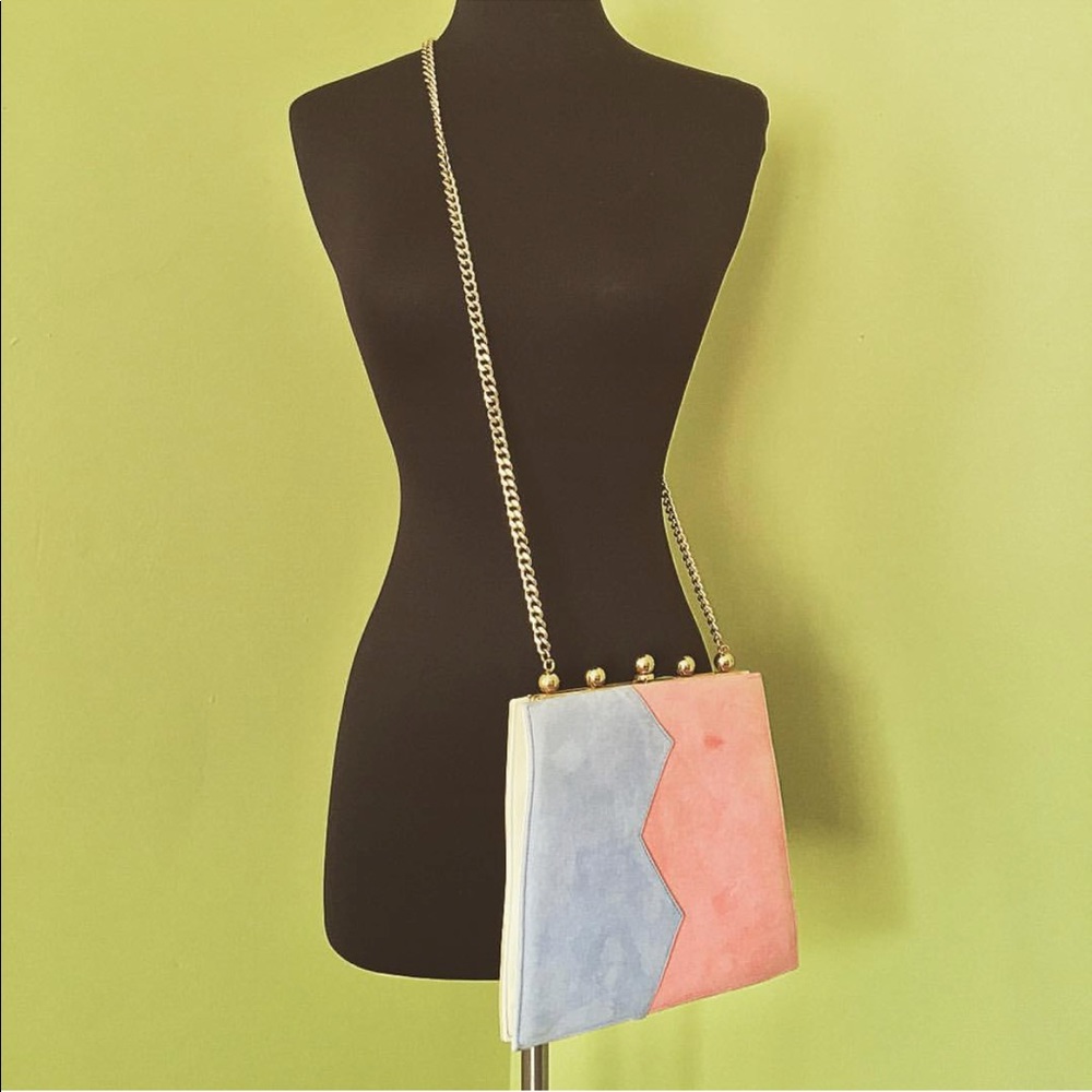 Vintage 80s Color block Afropunk Coachella Purse